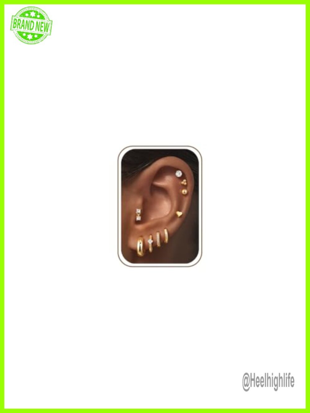 14K Gold Plated Hoop Earrings Set for Women Hypoallergenic Flat Back